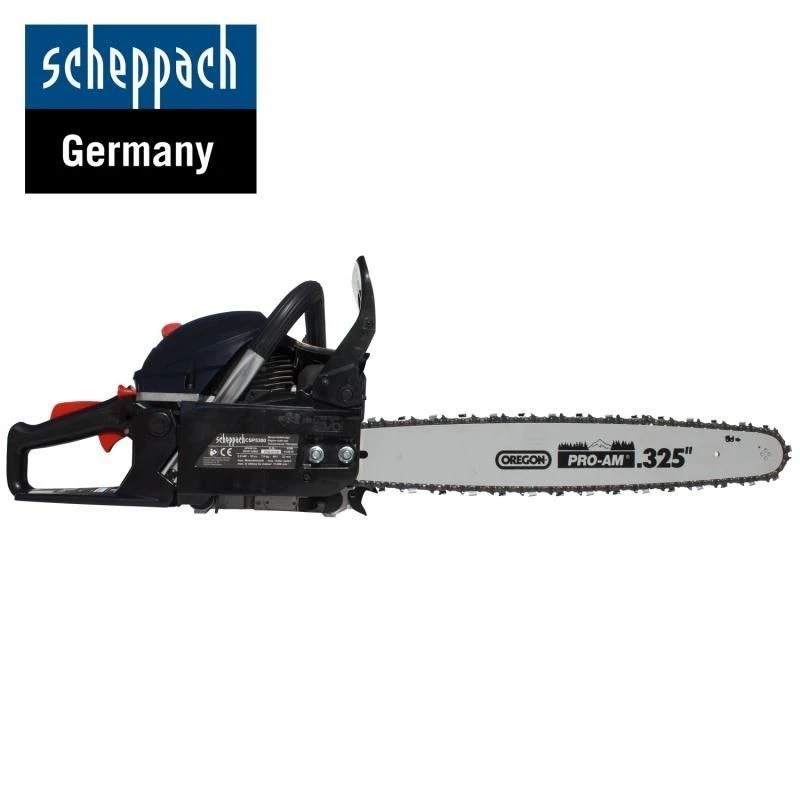 Бензинов верижен трион Scheppach, CSP5300, 2.2 kW, Червен/Черен
